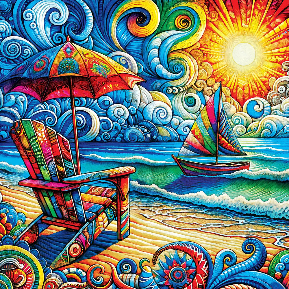 Kaleidoscope - Beach Day 1000 Piece Jigsaw Puzzle (ONLINE ORDER ONLY)