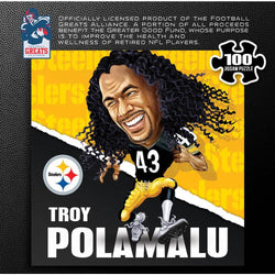 Pittsburgh Steelers All-Time Greats - Troy Polamalu 100 Piece Jigsaw Puzzle