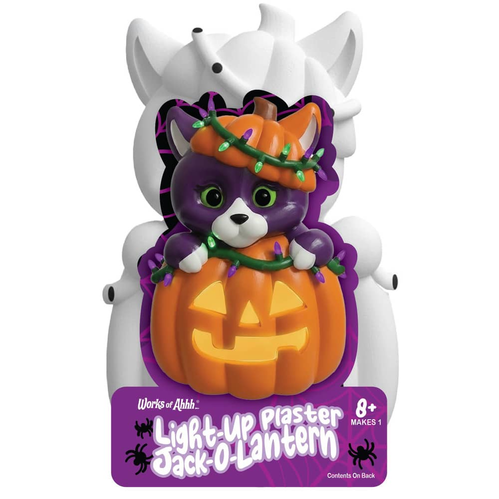Jack-O-Lantern - 6" Light-Up Plaster Paint Kit