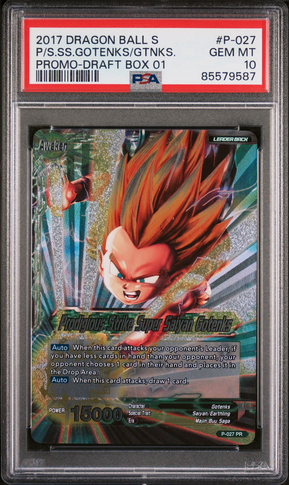 2017 DRAGON BALL SUPER 1 PRDGS STRK SS GOTENKS #P-027 - PSA 10 (Online Order Only)