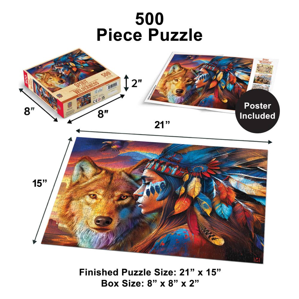 Tribal Spirit - Spirit of the Wilderness 500 Piece Jigsaw Puzzle