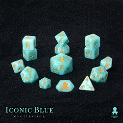 Kraken Dice - Iconic Blue: Everlasting 14pc Polyhedral Dice Set