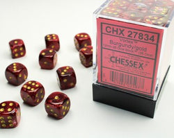 Chessex: D6  Vortex Dice sets - 12mm (ONLINE ORDER ONLY)