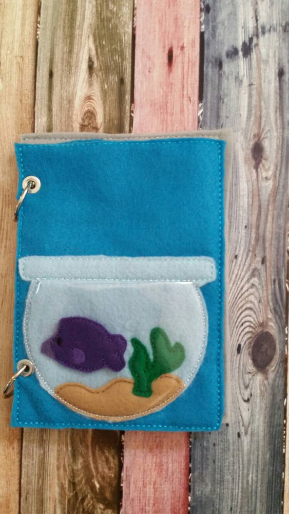 Build Your Own Felt Quiet Book..  Page by Page...Fish Bowl Activity Page.. Fish, Coral, Starfish, and Sea Horse Included (ONLINE ORDER ONLY)