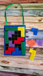 Build Your Own Block Puzzle Board Quiet Activity Bag - Quiet Book Page - Fun Activity Bag - Learning - Educational - busy bag - classroom (ONLINE ORDER ONLY)