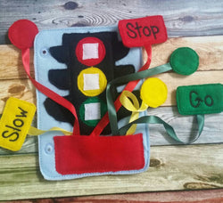 Toddler quiet book- quiet book pages - stoplight - car light - semsoy - Build your own quiet book - coordination - busy book - activity book (ONLINE ORDER ONLY)