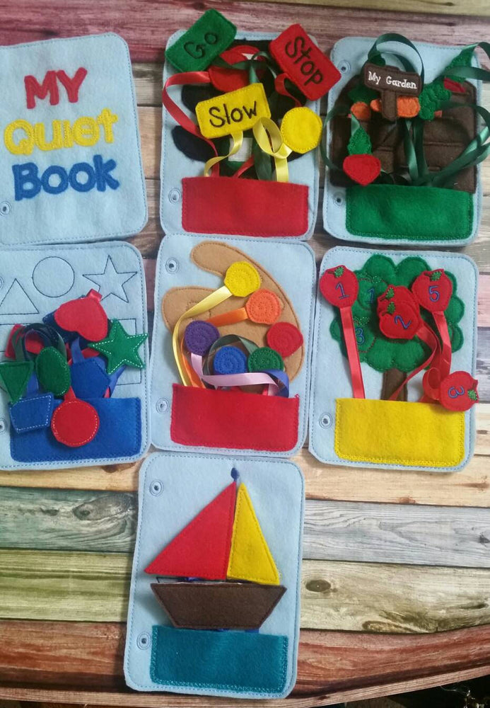 Toddler quiet book- quiet book pages - stoplight - car light - semsoy - Build your own quiet book - coordination - busy book - activity book (ONLINE ORDER ONLY)