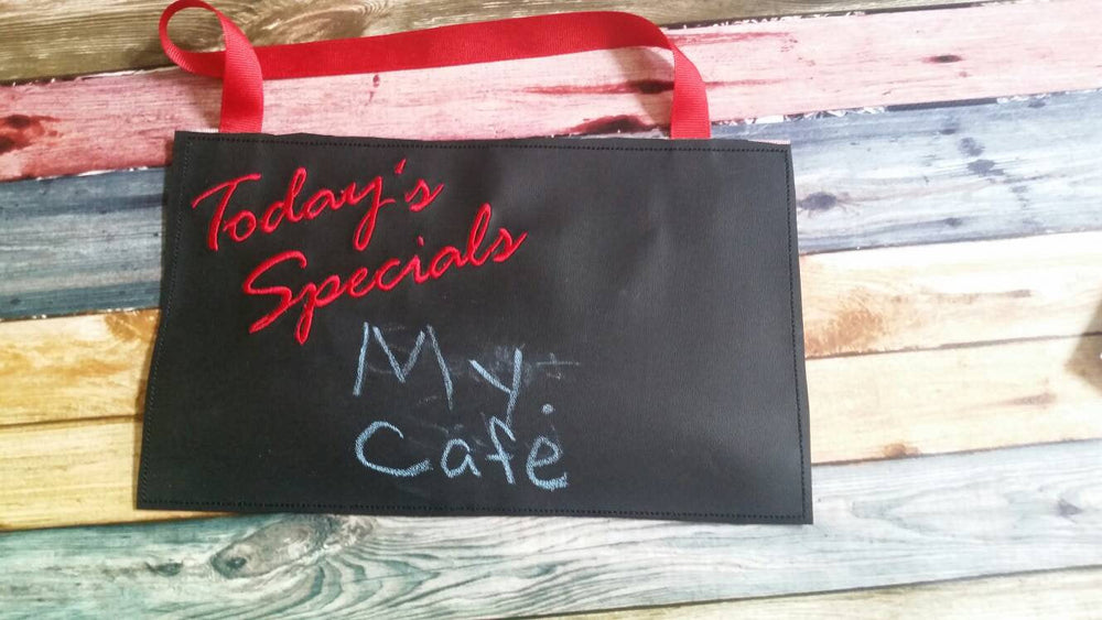 Waitress play set - Restaurant toys - Restaurant play set - pretend restaurant - pretend menus - pretend play - play kitchen- pocket apron (ONLINE ORDER ONLY)