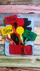 Toddler quiet book- quiet book pages - stoplight - car light - semsoy - Build your own quiet book - coordination - busy book - activity book (ONLINE ORDER ONLY)