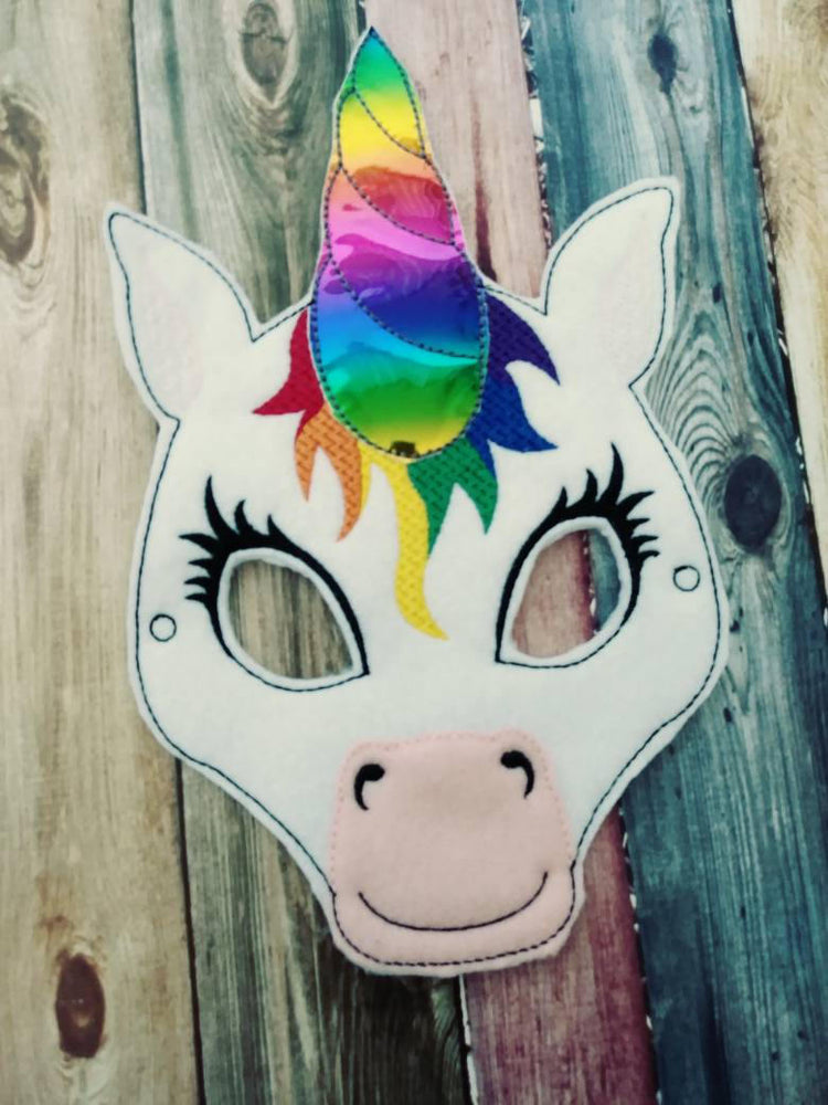 Felt Unicorn Mask - Rainbow Unicorn- magical (ONLINE ORDER ONLY)