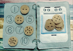 Learn to count  - Toddler quiet book page - toddler busy book - counting from 1 -10 page - learning page - number page - busy book (ONLINE ORDER ONLY)