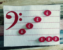 Learn How To Read Music - Quiet game board - music teacher tool- Felt Music Game - Movable Music Notes - bass clef - Music Scale - learning (ONLINE ORDER ONLY)