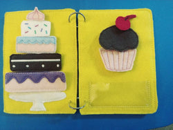 Road trip book for kids - Quiet book page - felt cake - felt toy - busy book page - activity book page - road trip activity page (ONLINE ORDER ONLY)