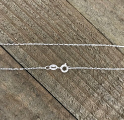 18" - 925 India Sterling Silver Chain - Super Fine - 18 Inch - Wholesale Chain - Spring Ring Clasp - .925 India Stamped - Cable Chain (ONLINE ORDER ONLY)