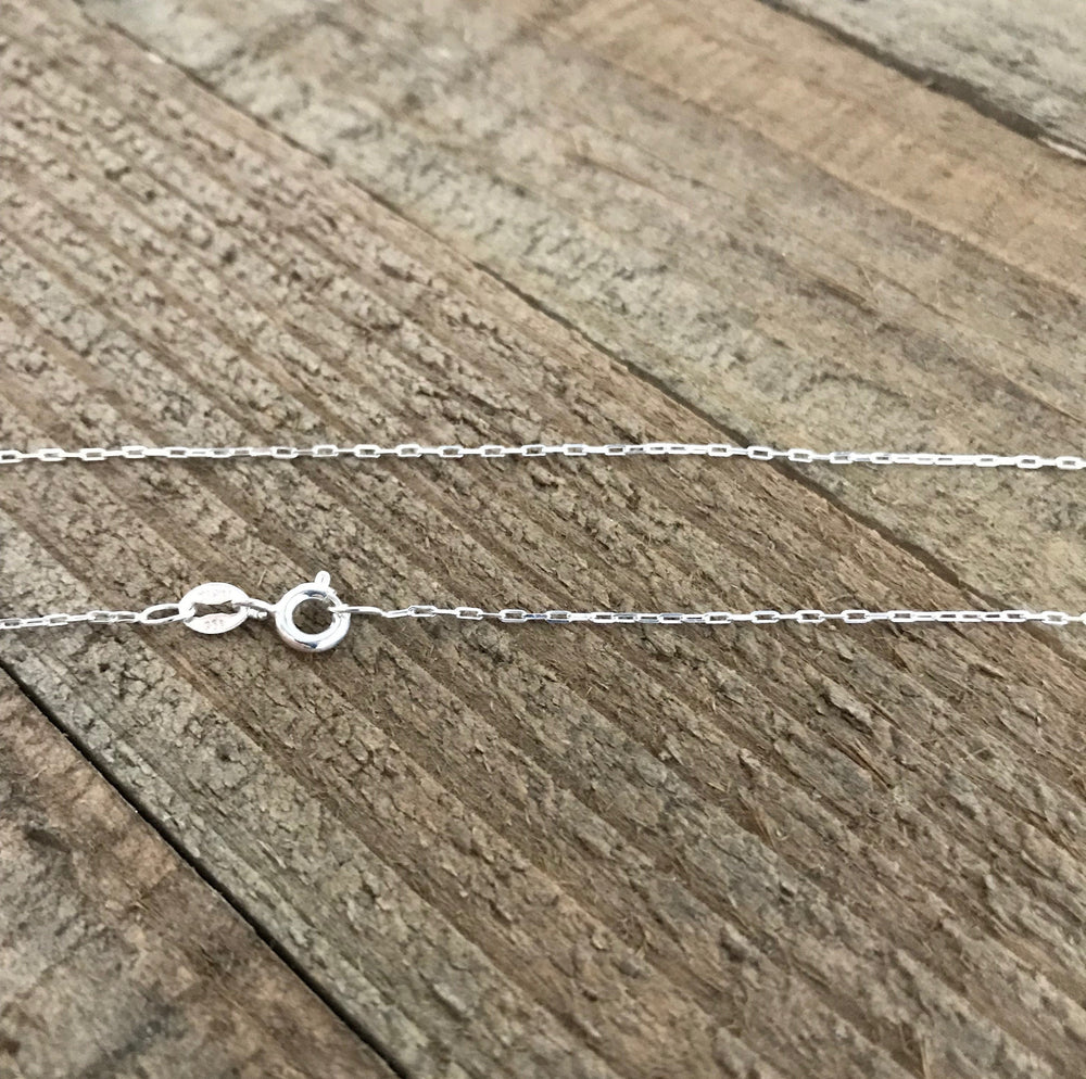 18" - 925 India Sterling Silver Chain - Super Fine - 18 Inch - Wholesale Chain - Spring Ring Clasp - .925 India Stamped - Cable Chain (ONLINE ORDER ONLY)