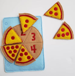 Learn to count - felt pizza counting quiet book page - number match - quiet book page - busy book (ONLINE ORDER ONLY)