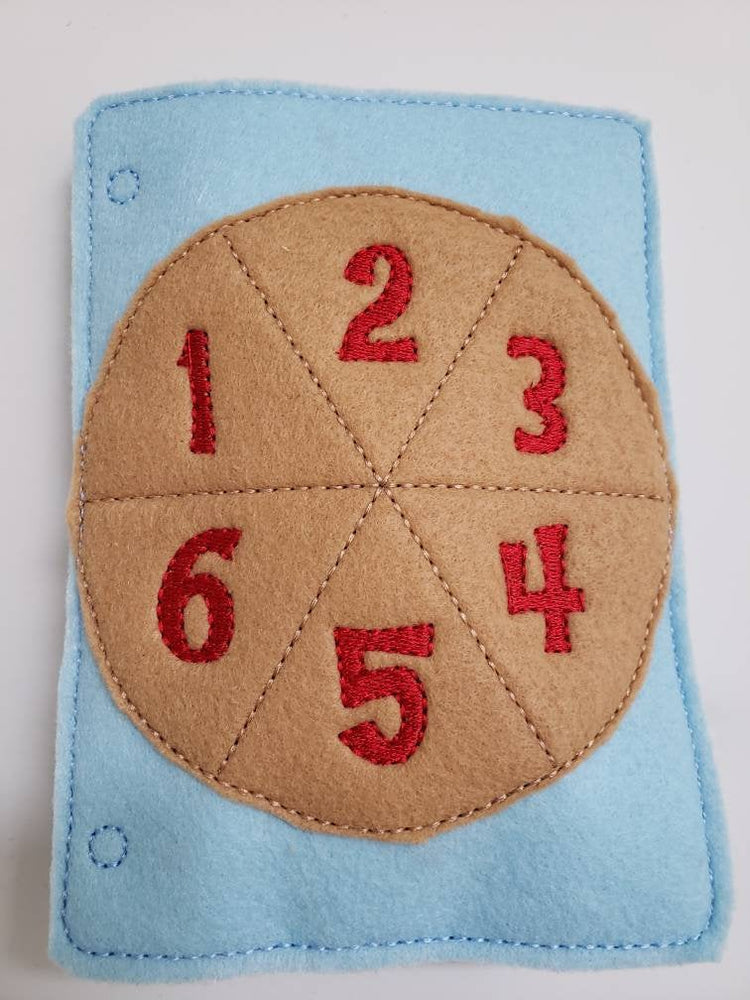 Learn to count - felt pizza counting quiet book page - number match - quiet book page - busy book (ONLINE ORDER ONLY)