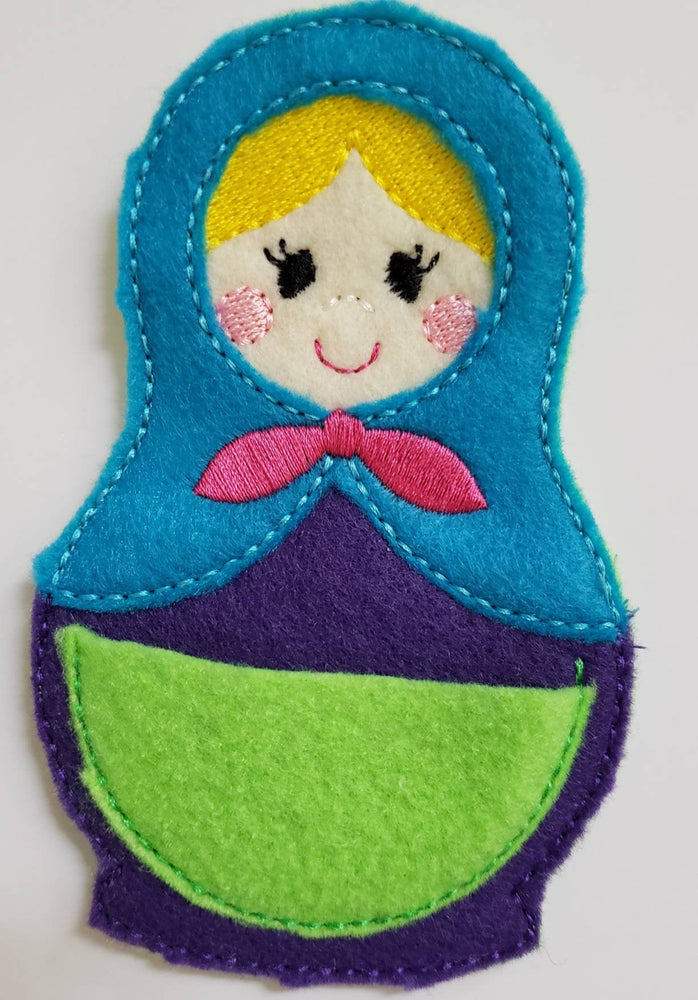 Felt nesting doll quiet book page - toddler quiet book page - stacking dolls - activity page - busy book page (ONLINE ORDER ONLY)