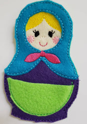 Felt nesting doll quiet book page - toddler quiet book page - stacking dolls - activity page - busy book page (ONLINE ORDER ONLY)