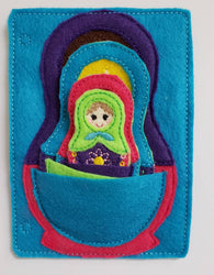 Felt nesting doll quiet book page - toddler quiet book page - stacking dolls - activity page - busy book page (ONLINE ORDER ONLY)