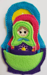 Felt nesting doll quiet book page - toddler quiet book page - stacking dolls - activity page - busy book page (ONLINE ORDER ONLY)