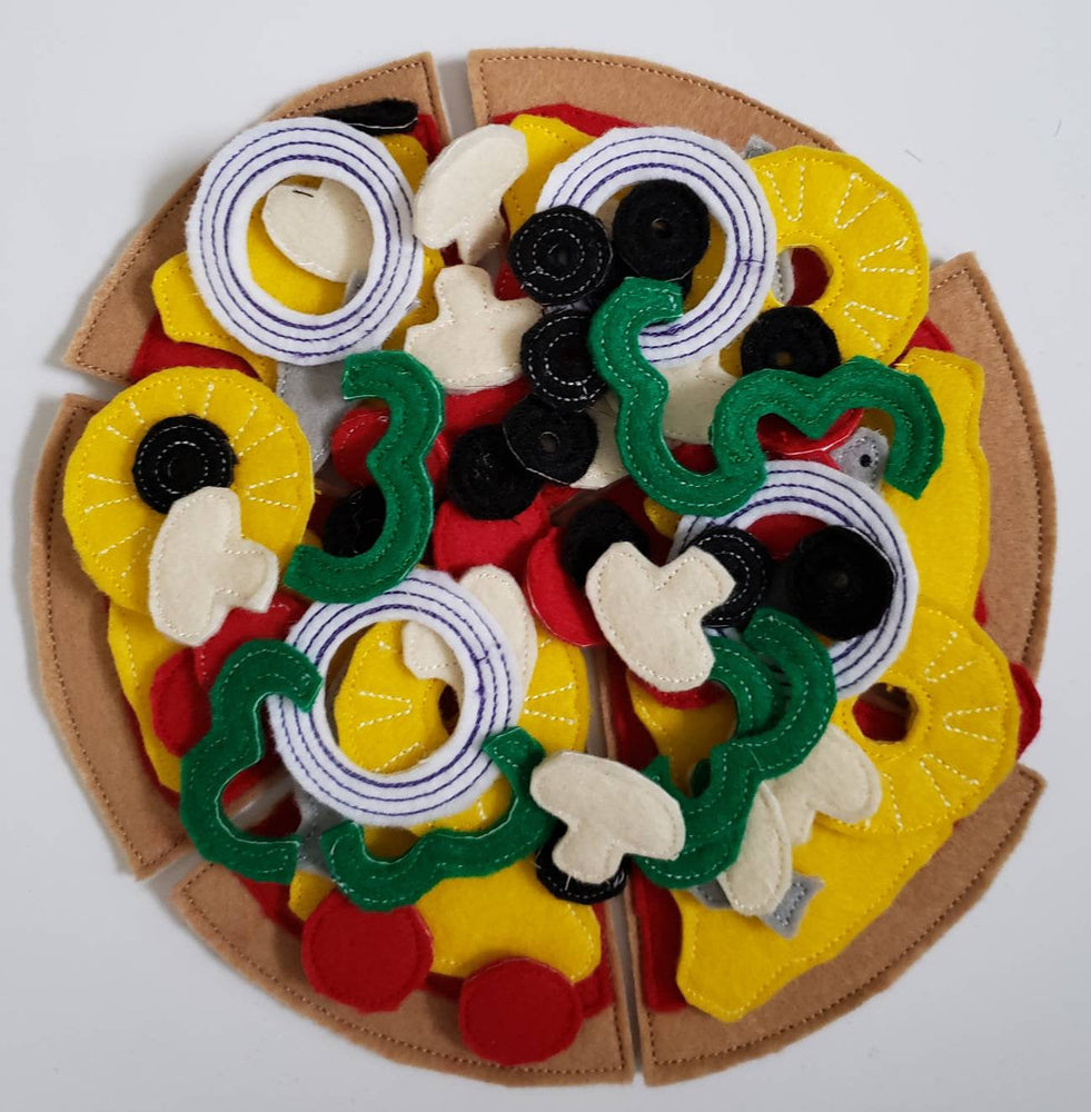 Felt Food Pizza - pretend play  Pizza Restaurant play set - felt food - pretend play - build your own (ONLINE ORDER ONLY)