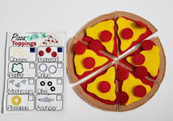 Felt Food Pizza - pretend play  Pizza Restaurant play set - felt food - pretend play - build your own (ONLINE ORDER ONLY)