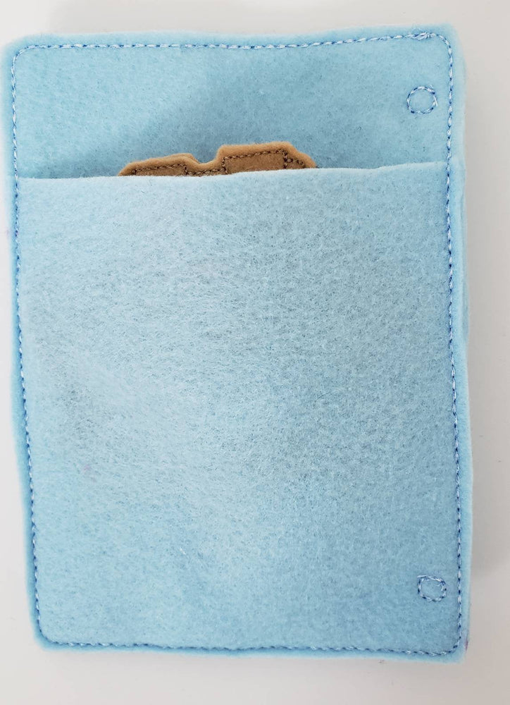 Felt dog finger puppet quiet book page - activity page - busy book - learning page (ONLINE ORDER ONLY)