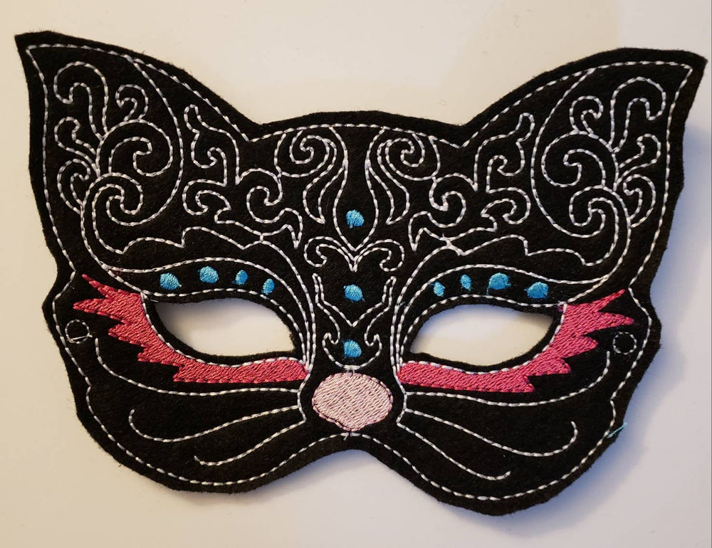 Felt Exotic Cat Mask - Halloween Costume - Birthday Party Favor - magical - non food treat - Fantasy - dress up - pretend play - Parade (ONLINE ORDER ONLY)