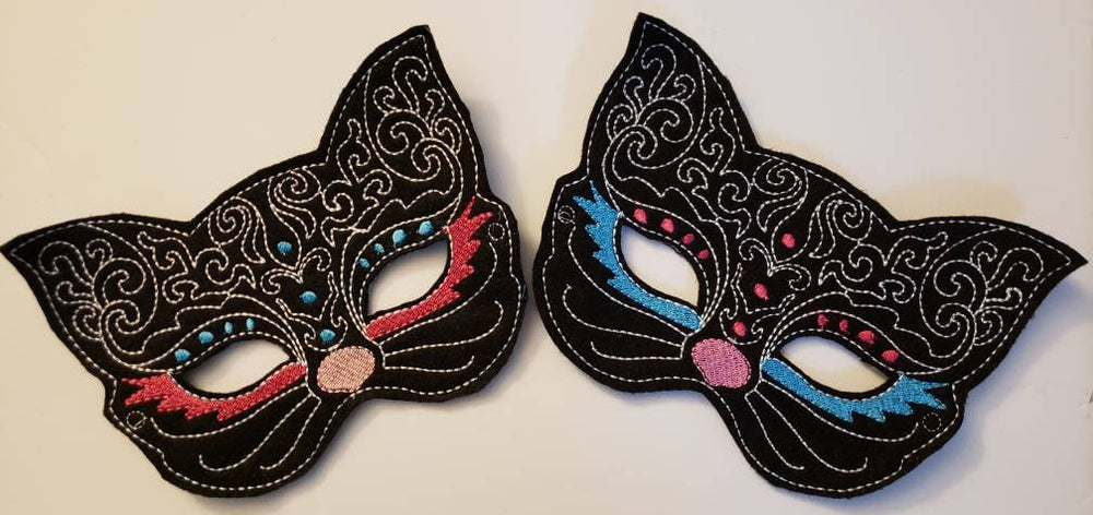 Felt Exotic Cat Mask - Halloween Costume - Birthday Party Favor - magical - non food treat - Fantasy - dress up - pretend play - Parade (ONLINE ORDER ONLY)