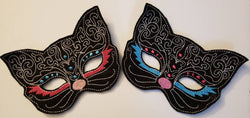 Felt Exotic Cat Mask - Halloween Costume - Birthday Party Favor - magical - non food treat - Fantasy - dress up - pretend play - Parade (ONLINE ORDER ONLY)