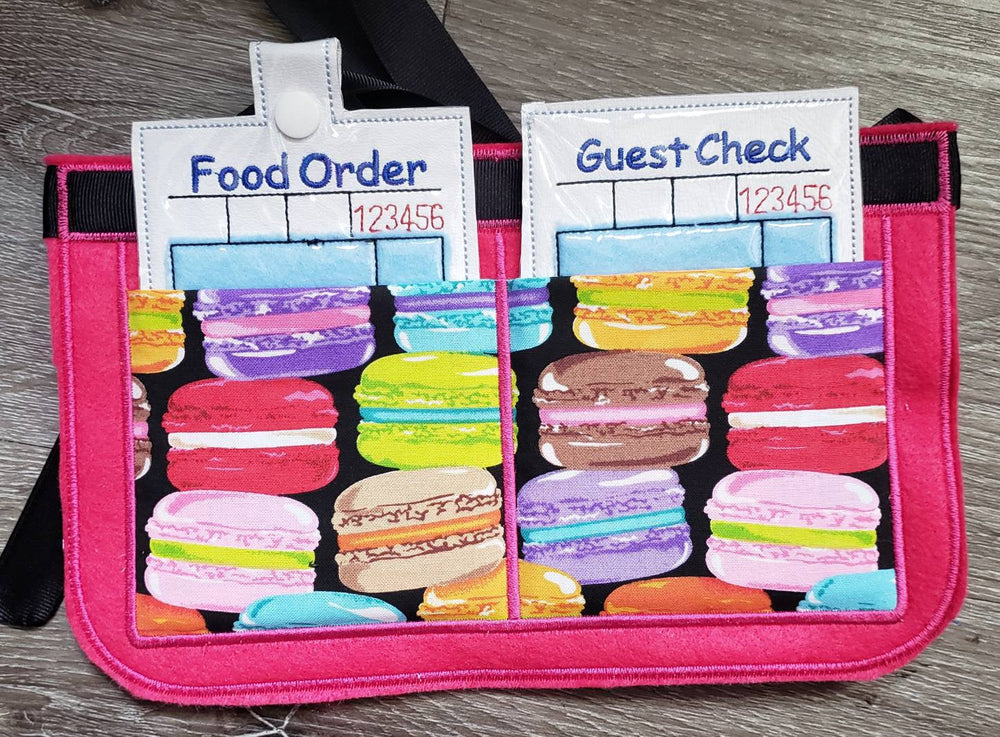 Waitress play set - Restaurant toys - Restaurant play set - pretend restaurant - pretend menus - pretend play - play kitchen- pocket apron (ONLINE ORDER ONLY)