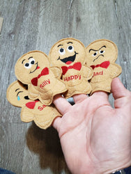 Emotions quiet book page - Feelings finger puppet - busy book - activity book - gift for kids - teaching book - happy - sad - confused (ONLINE ORDER ONLY)