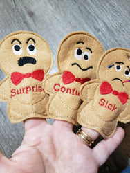 Emotions quiet book page - Feelings finger puppet - busy book - activity book - gift for kids - teaching book - happy - sad - confused (ONLINE ORDER ONLY)