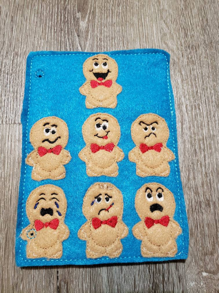 Emotions quiet book page - Feelings finger puppet - busy book - activity book - gift for kids - teaching book - happy - sad - confused (ONLINE ORDER ONLY)
