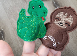 Felt finger puppet animal - Rainforest Animal quiet book page -  Gift for kids - habitat - Party Favor - learning toy - animals and biomes (ONLINE ORDER ONLY)