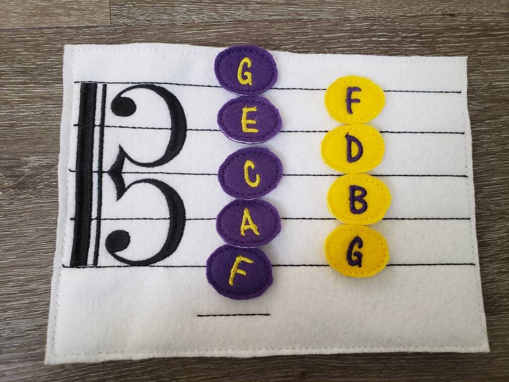 Learn How To Read Music - Quiet game board - music teacher tool- Felt Music Game - Movable Music Notes - alto clef - Music Scale (ONLINE ORDER ONLY)
