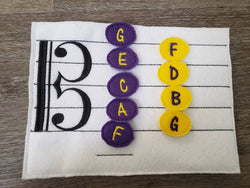 Learn How To Read Music - Quiet game board - music teacher tool- Felt Music Game - Movable Music Notes - alto clef - Music Scale (ONLINE ORDER ONLY)