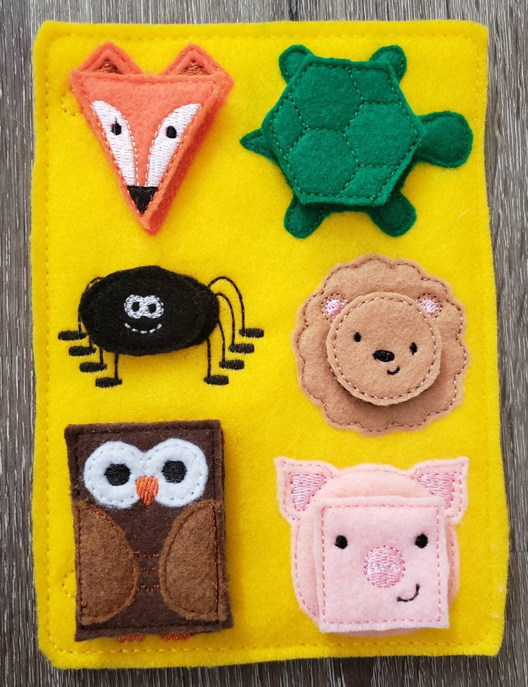 Animal Shapes Quiet Book Page - gift for kids - build your own book - Montessori- sensory book - busy book - activity book (ONLINE ORDER ONLY)
