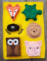 Animal Shapes Quiet Book Page - gift for kids - build your own book - Montessori- sensory book - busy book - activity book (ONLINE ORDER ONLY)