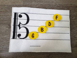 Learn How To Read Music - Quiet game board - music teacher tool- Felt Music Game - Movable Music Notes - alto clef - Music Scale (ONLINE ORDER ONLY)