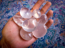 Girasol Quartz palm stones (ONLINE ORDER ONLY)