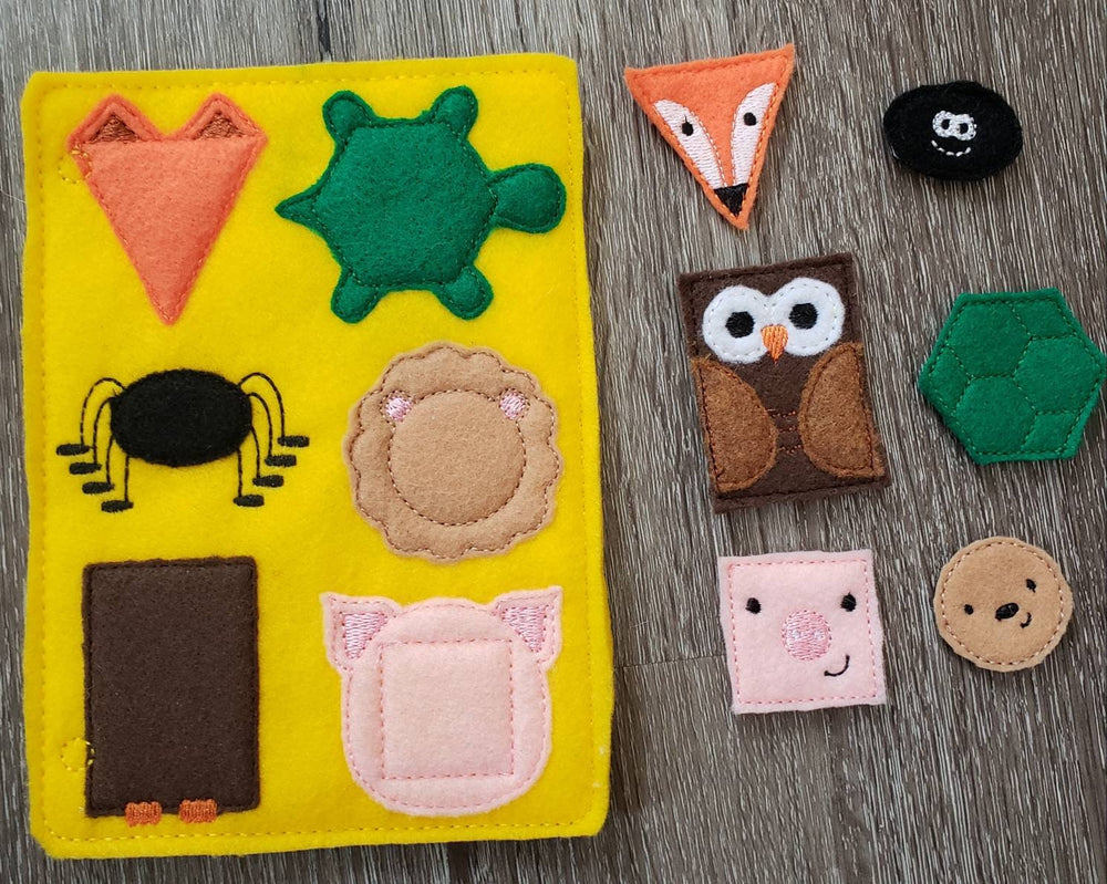 Animal Shapes Quiet Book Page - gift for kids - build your own book - Montessori- sensory book - busy book - activity book (ONLINE ORDER ONLY)