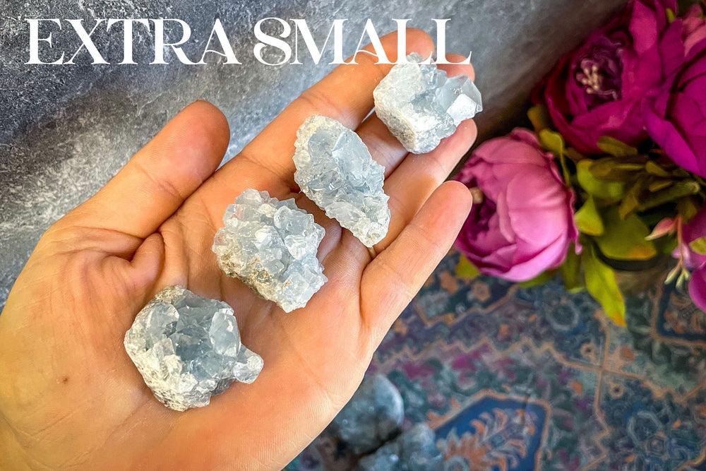 Raw CELESTITE Crystal Clusters, Ethically Sourced Celestite (ONLINE ORDER ONLY)