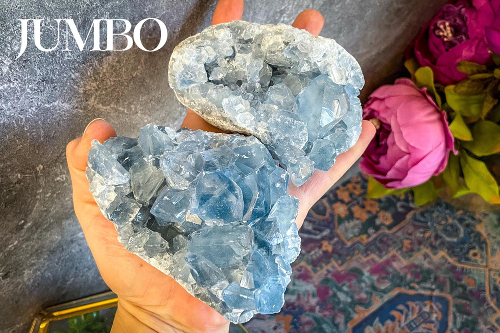 Raw CELESTITE Crystal Clusters, Ethically Sourced Celestite (ONLINE ORDER ONLY)