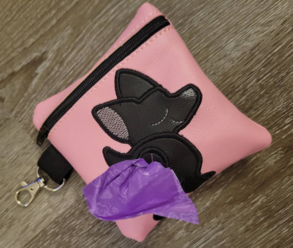 Black Chihuahua Poop Bag Pouch - gift for dog lover - Zipper Bag Holder- Gift for Dog Walker - veterinarian - dog breed - dog groomer (ONLINE ORDER ONLY)