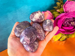 Lepidolite palm stone for TRANQUILITY (ONLINE ORDER ONLY)