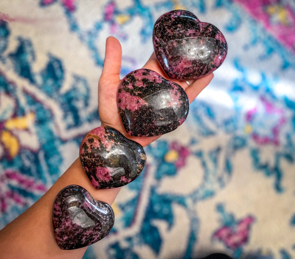 RHODONITE heart (ONLINE ORDER ONLY)
