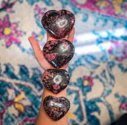 RHODONITE heart (ONLINE ORDER ONLY)