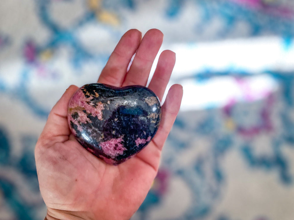 RHODONITE heart (ONLINE ORDER ONLY)